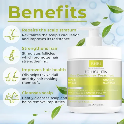 Miniatura 3 de Acondicionador profundo de foliculitis Tratamiento eficaz del cuero cabelludo para dermatitis seborreica, psoriasis, cuero cabelludo seco
