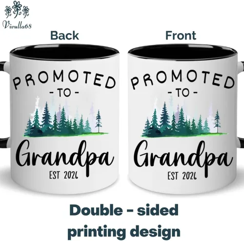 Miniatura 5 de Vivulla68 Taza promocionada a los abuelos 2026 con tarjeta de felicitación, regalo de revelación de embarazo para la nueva abuela y el abuelo, taza