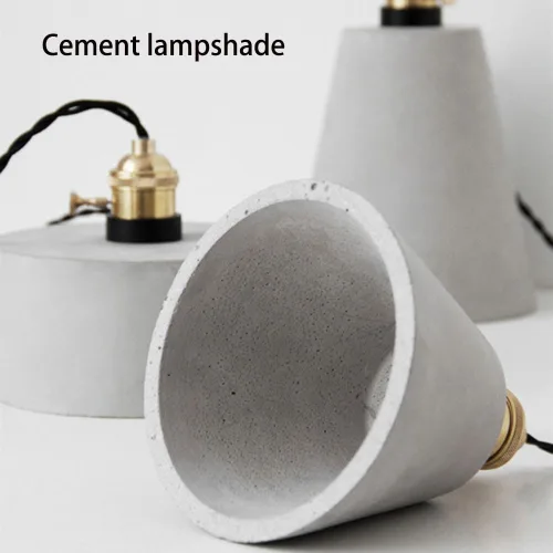 Miniatura 4 de Nordic Simple Pendant Lights, Mid Century Industrial Cement Ceiling Hanging Lighting with Copper Finish, Dining Room Gray Chandelier for Kitchen