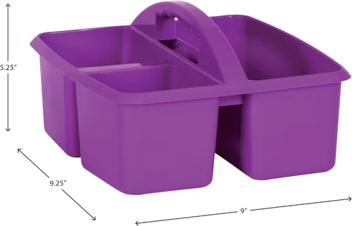 Miniatura 5 de Teacher Created Resources Paquete de 6 unidades de almacenamiento de plástico portátil morado para aulas, habitación de niños y organización