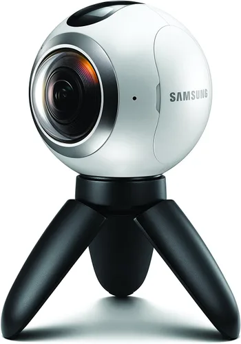Cámara alta resolución Samsung Gear 360 ° Real VR alta resolución (reparada certificada)., Versión estadounidense, Blanco