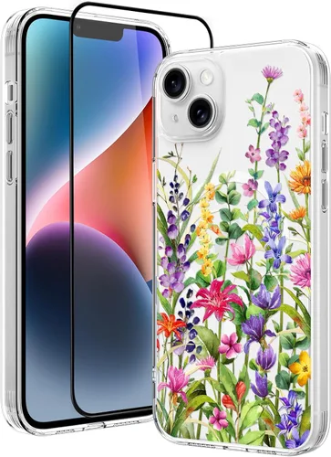 Miniatura 27 de OOK Magnetic for iPhone 17 Case Clear Pretty Flower Girls Women [Not Yellowing][Screen Protector] [ MagSafe Compatible] with Full Camera Lens