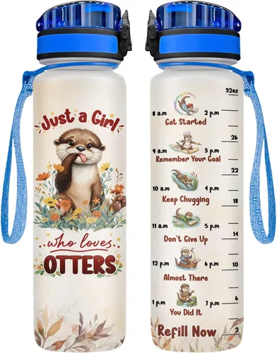 Miniatura 25 de 34HD Crazy Cat Botella de Agua 32 oz Plástico Tritan, Its Fine Everything Is Fine Botella de Agua, Regalos Divertidos de Cumpleaños Día