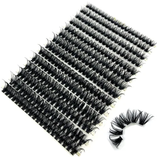 Miniatura 21 de 30D/40D/50D/60D/80D Pestañas de visón 280 Paquetes Extensión de pestañas naturales 3D Rusia Volumen Individual Pestañas en racimo Maquillaje