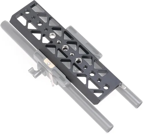 Miniatura 5 de FocusFoto Placa de puente de cola de milano de 8 pulgadas, placa base de trípode inferior, soporte de placa base ligera para Tilta Standard Camera