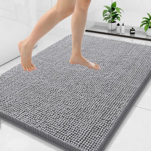 Miniatura 163 de Arotive Alfombras de baño de felpilla extrasuaves y absorbentes, de 24 x 16 pulgadas, lavables a máquina, parte trasera de goma antideslizante