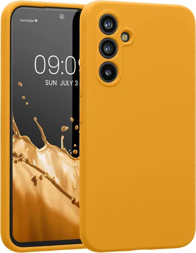 Miniatura 89 de kwmobile Funda compatible con Samsung Galaxy A13 4G - Funda delgada de silicona TPU - Acabado suave al tacto - Amarillo radiante