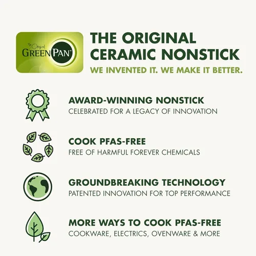 Miniatura 9 de GreenPan Premiere Ovenware - Molde antiadherente de cerámica saludable para pan de 1 libra, sin PFOA ni PFAS, utensilios para hornear resistentes a