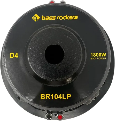 Miniatura 2 de Bass Rockers Subwoofer dual de 10 pulgadas y 2000 W de perfil bajo de 4 ohmios para automóvil con salida de audio dinámica, marco de aluminio
