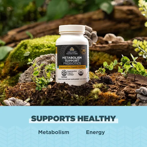 Miniatura 4 de Ancient Nutrition Probióticos regenerativos orgánicos certificados para el apoyo del metabolismo, digestión saludable y apoyo a la función