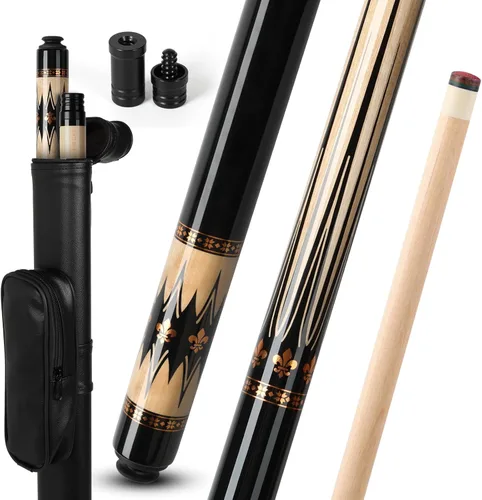 Pool Cues Stick,3 in 1 Adjustable Maple Pool Cue Stick Sets Cue Sticks 58 inch Pool Cues Adult Canadian Maple Wood Billiard Stick with Carry Case