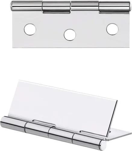 Miniatura 6 de Boao 16 bisagras de puerta pequeñas de acero inoxidable plegables a tope para muebles del hogar, herrajes para puerta de gabinete de piano con 96