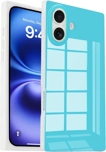 Miniatura 45 de Funda rectangular compatible con iPhone 15 Neon para mujer, diseño de lujo de fluorescencia brillante, flexible, suave, delgada, de gel de goma TPU