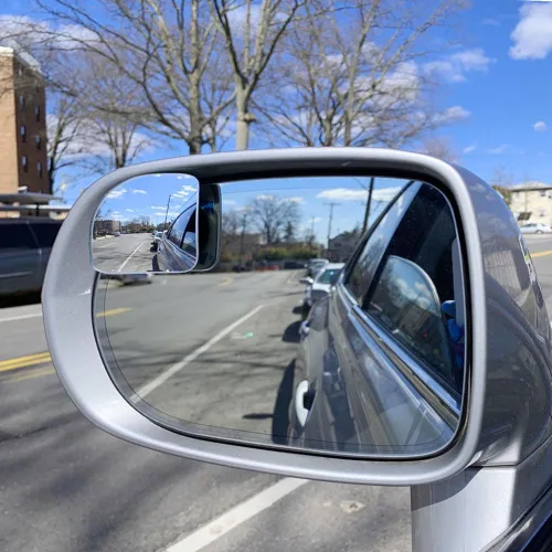 Miniatura 2 de Ampper Espejo de Punto Ciego en Forma de Abanico, Vidrio HD sin Marco Adhesivo Ajustable Convexo de Gran Angular Retrovisor Espejo para Automóvil