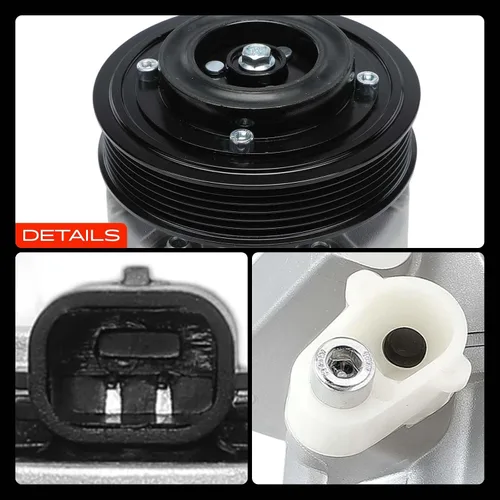 Miniatura 9 de A-Premium Compresor de aire acondicionado con embrague compatible con Kia Optima 2.0L 2.4L 2019-2020, estilo VS16