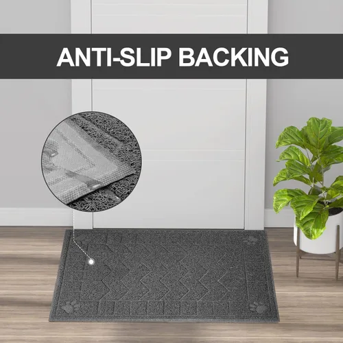 Miniatura 6 de Alfombrilla de Arena para Gatos, Alfombrilla Atrapa Arena Suave para las Patitas del Gatito, Alfombrilla para Caja de Arena de Gatitos de 47" x 35