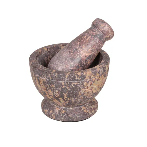 Miniatura 15 de Mortero y Mano de Mortero, Hecho de Piedra Dura Pulida de Servicio Pesado, Molinillo de Piedra Natural para Especias, Pastas, Hierbas, Condimentos