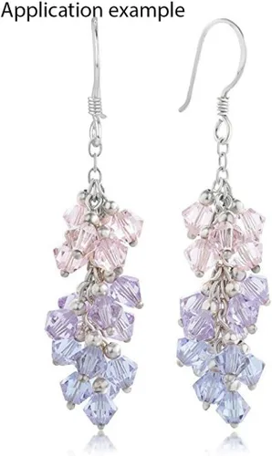 Miniatura 5 de Adabele - 200 cuentas de cristal bicono sueltas y facetadas pequeñas de 0.16 pulgadas, color ámbar, compatibles con cristales de Swarovski 5301/5328