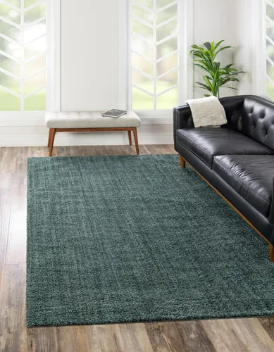 Miniatura 11 de Unique Loom Shaggy Chic Collection - Alfombra de área lanuda (9 pies 4 pulgadas x 12 pies 2 pulgadas, rectangular, color blanco sal marina)