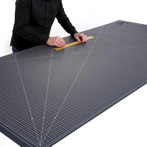 Miniatura 14 de NEWBRAUG Alfombrilla de corte autocurativa perfecta de 18'' × 24'', tabla de corte giratoria con cuadrícula antideslizante, necesaria para Verde &