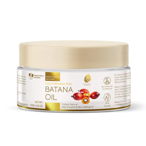 Aceite de batana 100% crudo prensado en frío, potente aceite natural para el crecimiento del cabello y curación de la piel, certificado orgánico y