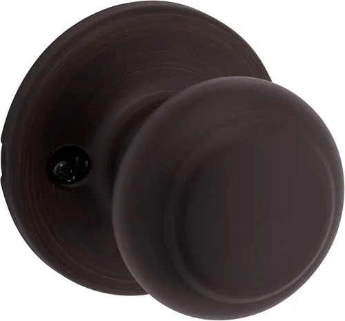 Miniatura 17 de Kwikset Cove - Pomo de puerta de privacidad interior con cerradura, manija de puerta para baño y dormitorio, pomo de puerta negro mate con cerradura
