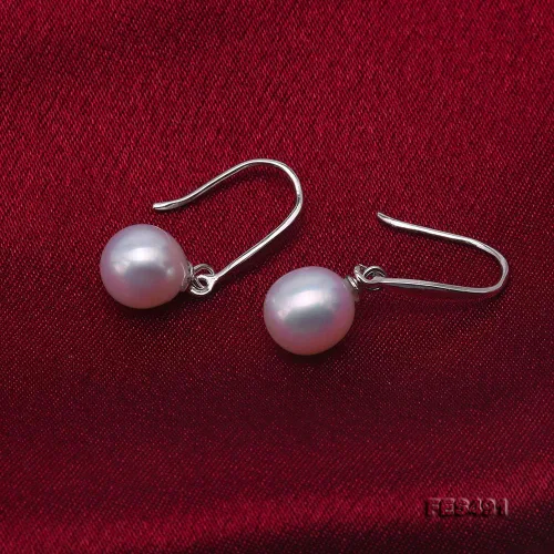 Miniatura 6 de Pendientes de perlas JYX de 0315in para mujer de plata de ley 925 pendientes de gancho de perlas cultivadas de agua dulce blanco AAA
