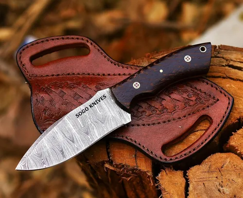 Miniatura 12 de Cuchillos de Damasco Hechos a Mano Personalizados de Acero de Damasco Cuchillo de Caza para Desollar, Camping, Exterior - Cuchillos de Caza de Hoja