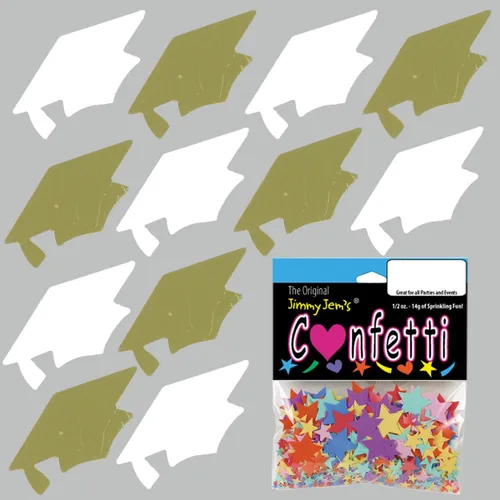 Miniatura 113 de Confetti Grad Cap Negro, Azul Marino Combo - 2 bolsas de media onza (1 oz)