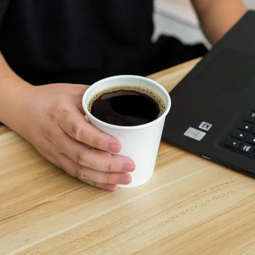 Miniatura 9 de MayTree Vasos de papel compostables y biodegradables de 8 onzas para agua caliente, soporte para té, para llevar y taza de café fría, paquete de 250