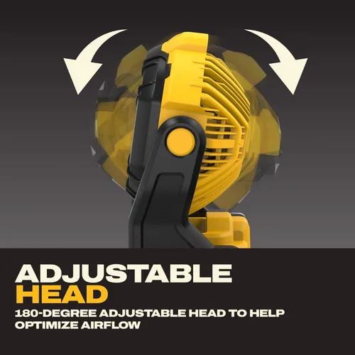 Miniatura 3 de DEWALT 20V MAX Ventilador portátil, ventilador de taller inalámbrico recargable con batería, hasta 4.5 horas de duración, velocidad variable, 650