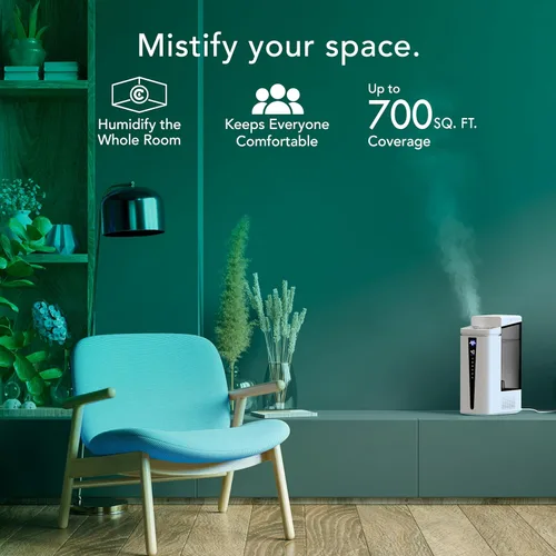 Miniatura 2 de Vornado MISTIC 6 Humidificador ultrasónico para toda la habitación, llenado superior, aromaterapia, tanque de 1.5 galones, salida de 3 galones
