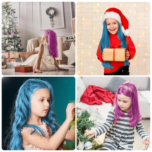 Miniatura 6 de Nuevo peine de tiza para el cabello, tinte temporal para niñas y niños con cabello de color claro, tiza lavable para niñas de 4, 5, 6, 7, 8, 9, 10