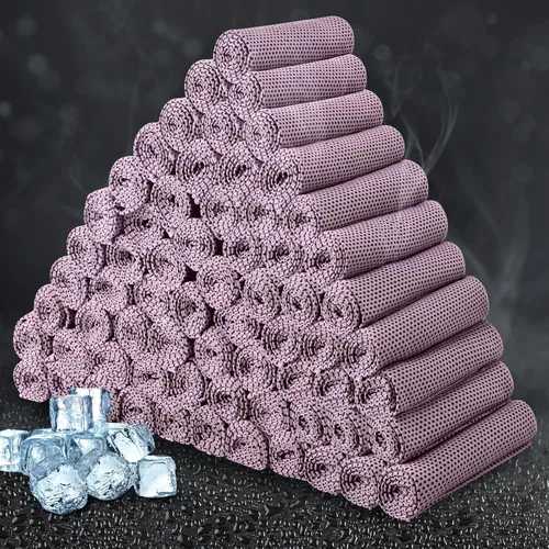 Miniatura 30 de Honoson Toalla de enfriamiento a granel – Toallas frescas para cuello y cara, microfibra transpirable y deportiva para gimnasio, yoga, viajes, Azul