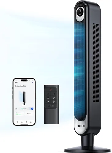 Miniatura 2 de Dreo Ventilador de torre inteligente, control de voz WiFi, compatible con Alexa/Google y ventiladores para el dormitorio del hogar, ventilador