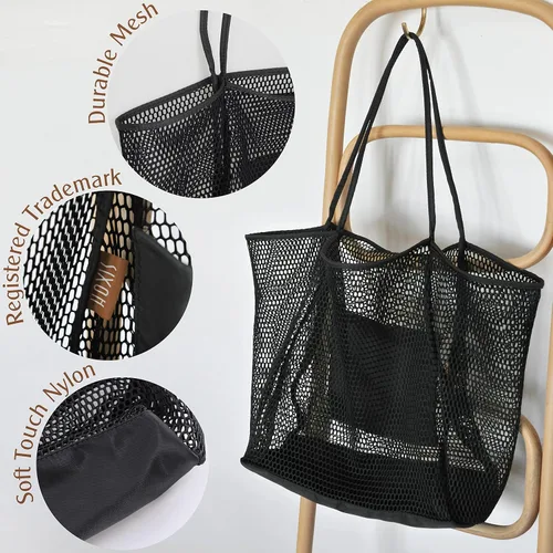 Miniatura 3 de Bolso de hombro para mujer Hoxis de malla, para la playa