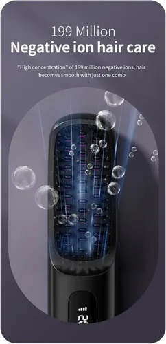 Miniatura 5 de Go Brush 2026 actualizado - Pro para cabello corto - Cepillo alisador inalámbrico con calor rápido, 3 ajustes de temperatura, cuidado iónico
