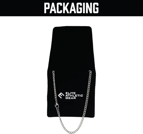 Miniatura 6 de Elite Athletic Gear 00-99 Colgante de número personalizado con collar de cadena - acero inoxidable