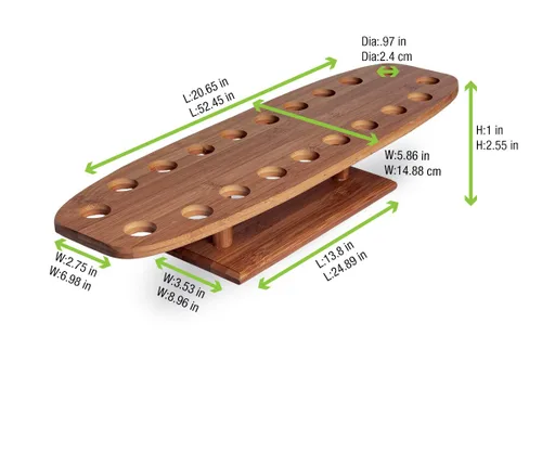 Miniatura 2 de PacknWood 210SBAM20 - Soporte de bambú para cono de alimentos y soporte de bambú para exhibición Temaki, soporte de cono de bambú biodegradable
