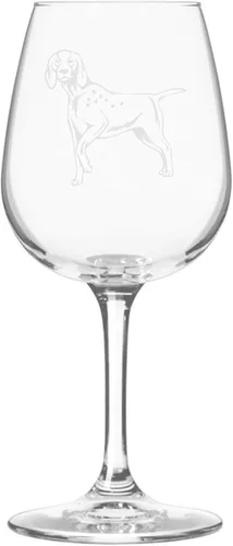 Miniatura 489 de Copa de vino de 12.75 onzas con diseño de perro grabado