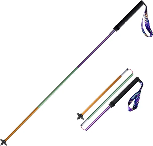 AONIJIE Plegable ultraligero 7075 aleación de aluminio Trekking postes de bloqueo rápido Trekking senderismo bastón 120 cm.