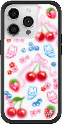 Miniatura 22 de Wildflower Carcasas – Compatible con iPhone 14 Pro Protector negro parachoques, certificado de prueba de caída de 6.5 pies, propiedad de mujeres