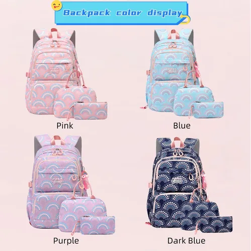 Miniatura 2 de Mochila para niños y niñas con lonchera para la escuela combo de lonchera