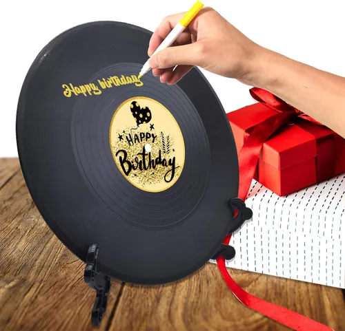 Miniatura 5 de Decoraciones de Cumpleaños de Discos de Vinilo Sweet 16 de 11.6"X11.6", Decoraciones de Cumpleaños 16 Letrero de Favor de Fiesta Póster, Alternativa