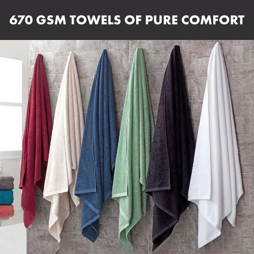 Miniatura 5 de THIRSTY Towels Toalla de baño de lujo de 40 x 80 pulgadas, 100% algodón turco, ultra suave, gruesa y absorbente, para baño, spa, playa y piscina