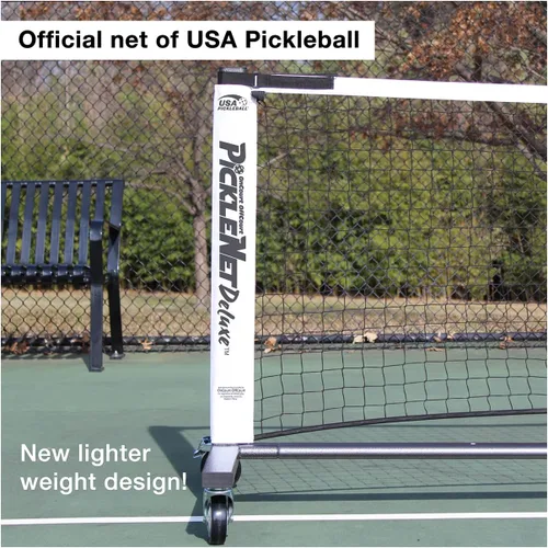 Miniatura 4 de Oncourt Offcourt PickleNet Deluxe TAPND - Sistema de red de pickleball con ruedas de bloqueo de tubos ovalados de 22 x 34 pulgadas