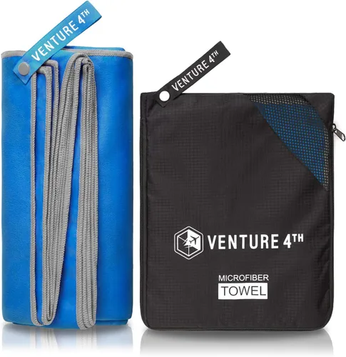 Miniatura 7 de VENTURE 4TH Toalla de Viaje de Secado Rápido - Toallas de Microfibra Ultra Suaves de Secado Rápido - Esencial para Camping, Mochileros, Yoga, Azul