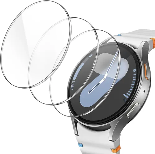 JETech Protector de pantalla para Samsung Galaxy Watch 7/6 de 1.732 in (protector de pantalla de solo 1.606 in), vidrio templado antiarañazos,