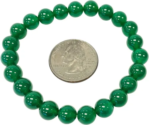 Miniatura 444 de Gem Avenue Handmade Round Bead Stretch Bracelet Unisex Natural Stone Beaded Jewelry for Men & Women, Elastic Wristband for Daily Wear