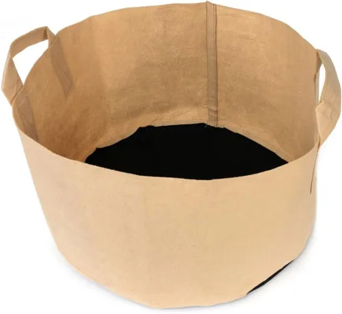 Miniatura 22 de 247Garden Paquete de 2 bolsas de cultivo de 200 galones/macetas de tela de aireación con asas (300 GSM, negro, 24A x 50D)